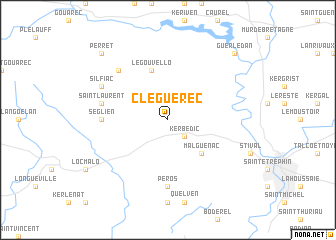 map of Cléguérec