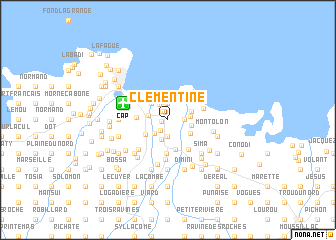 map of Clémentine