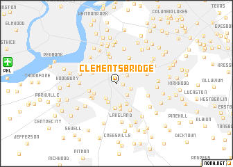 map of Clements Bridge