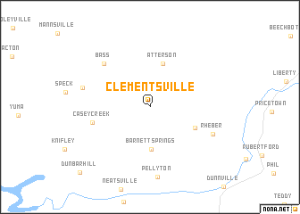 map of Clementsville