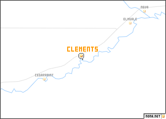 map of Clements