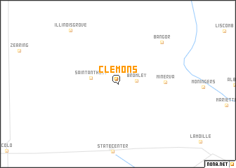 map of Clemons