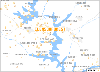 map of Clemson Forest