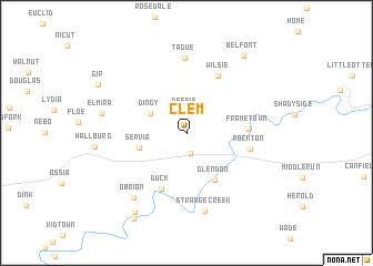 map of Clem