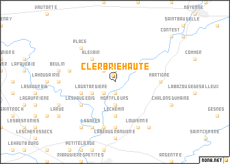 map of Clerbrie Haute