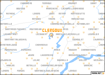 map of Clergoux