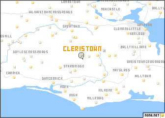 map of Cleristown