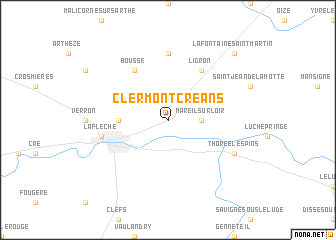 map of Clermont-Créans