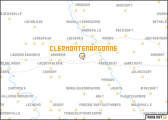 map of Clermont-en-Argonne