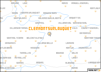 map of Clermont-sur-Lauquet