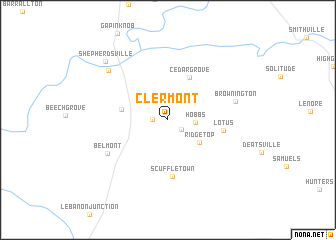 map of Clermont