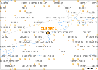 map of Clerval