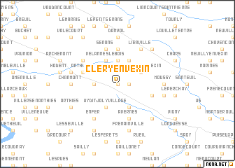 map of Cléry-en-Vexin