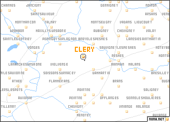 map of Cléry