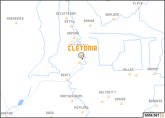 map of Cletonia