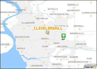 map of Cleveland Hill