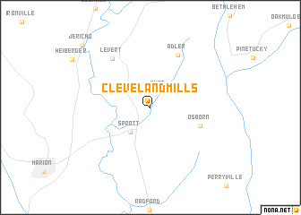 map of Cleveland Mills