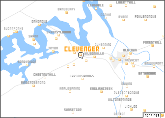 map of Clevenger