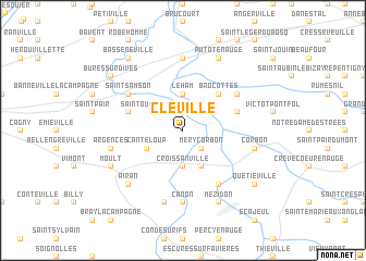 map of Cléville