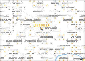 map of Cléville