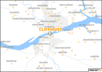 map of Cliff Haven