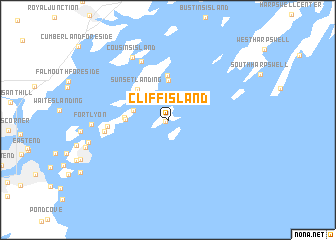 map of Cliff Island