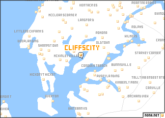 map of Cliffs City