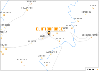 map of Clifton Forge