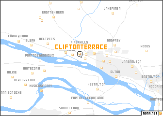 map of Clifton Terrace