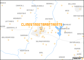 map of Cline Street Apartments