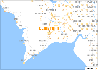 map of Cline Town