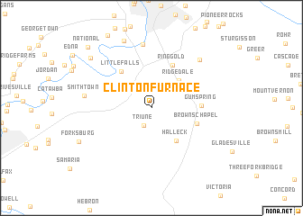 map of Clinton Furnace