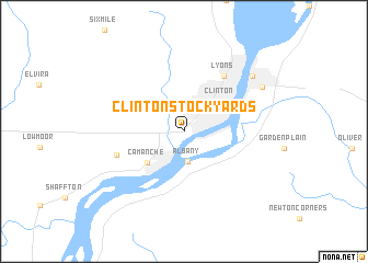 map of Clinton Stock Yards