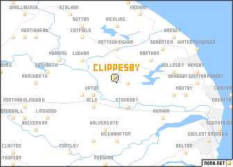 map of Clippesby