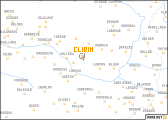 map of Çlirim