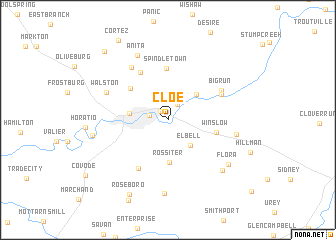 map of Cloe