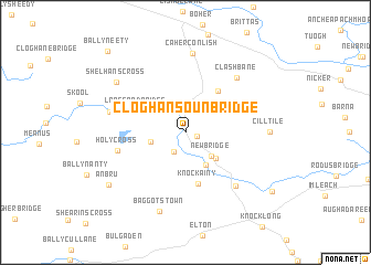 map of Cloghansoun Bridge