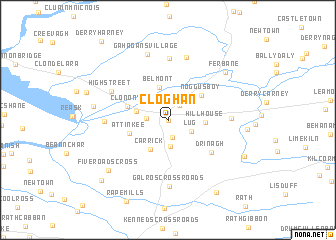 map of Cloghan