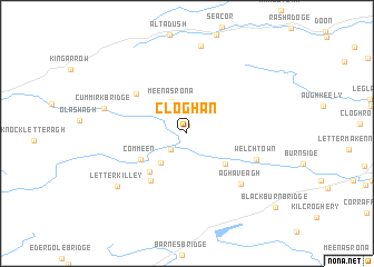 map of Cloghan