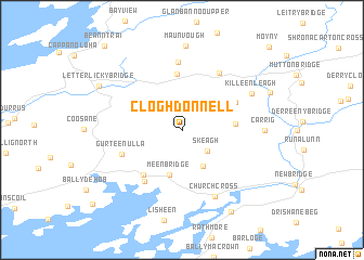 map of Cloghdonnell