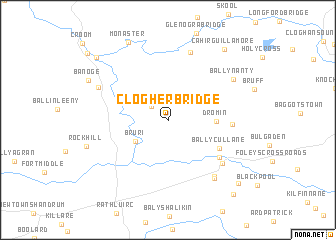 map of Clogher Bridge