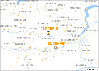 map of Cloghfin