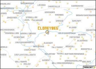 map of Cloneybeg