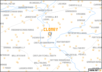 map of Cloney