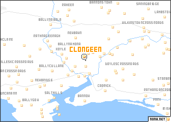 map of Clongeen