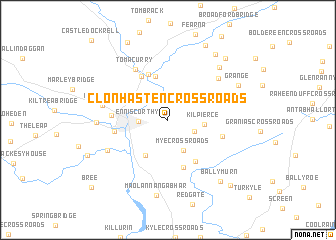 map of Clonhasten Cross Roads