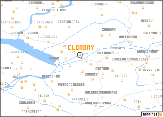 map of Clonony