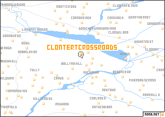 map of Clontert Cross Roads