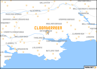 map of Cloonderreen