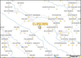 map of Cloşcaru